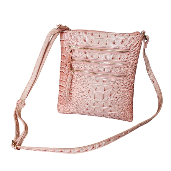 Rose Pink Multi Zipper Beautiful Crossbody bag - Picture 2 of 16